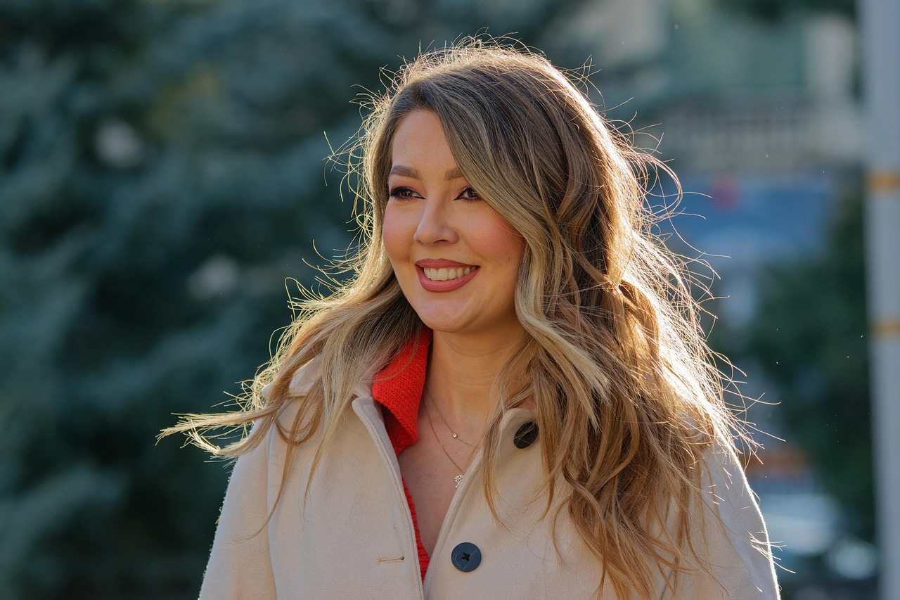 woman, young, blonde, happy, Clothed with Strength